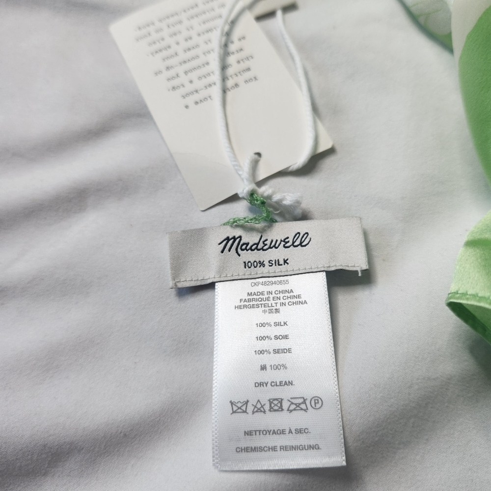 Madewell Women's Silk Scarf Floral - Picture 5 of 5